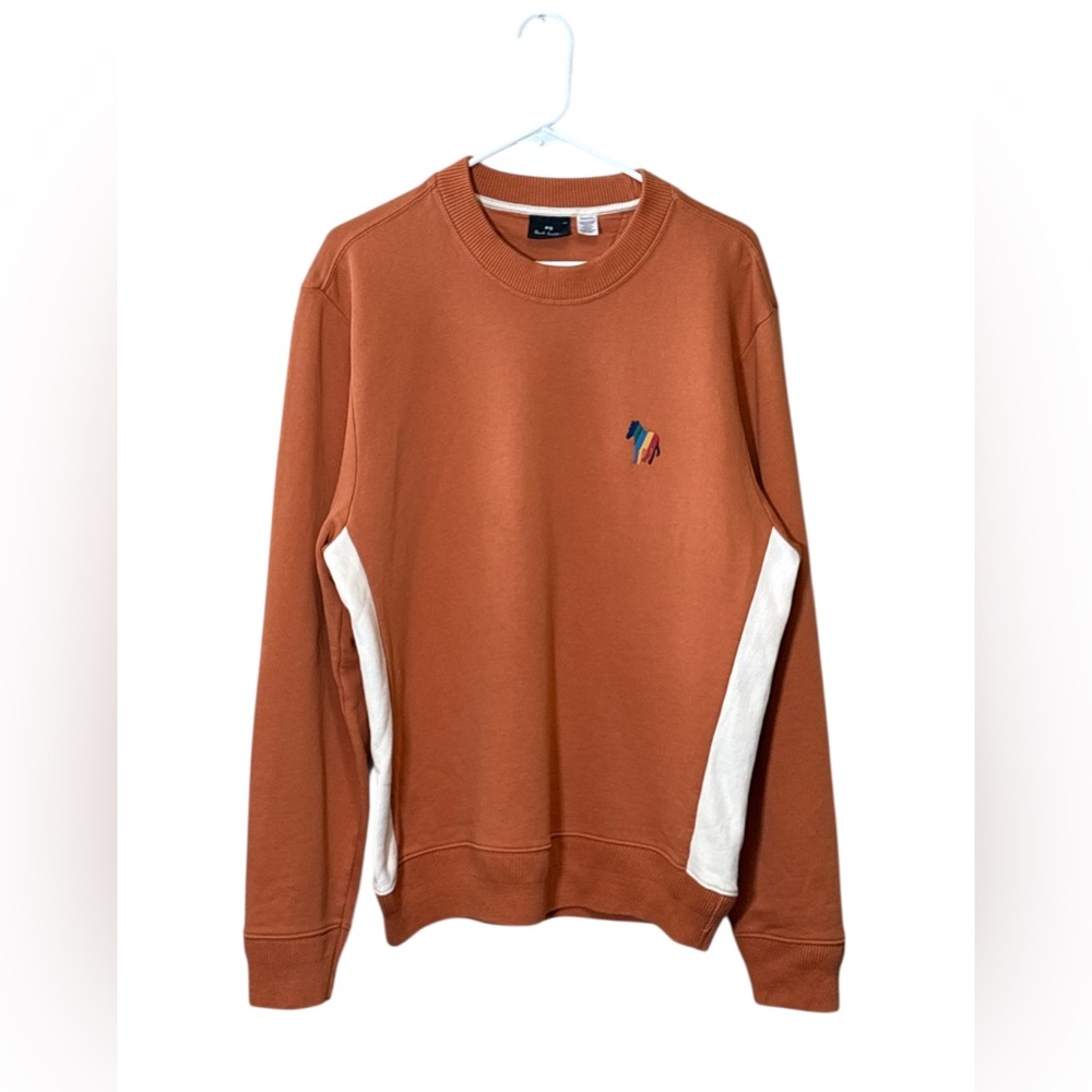 PS Paul Smith Men’s Logo-Embroidered Crew Neck Sweatshirt,Size XS, 100% Cotton